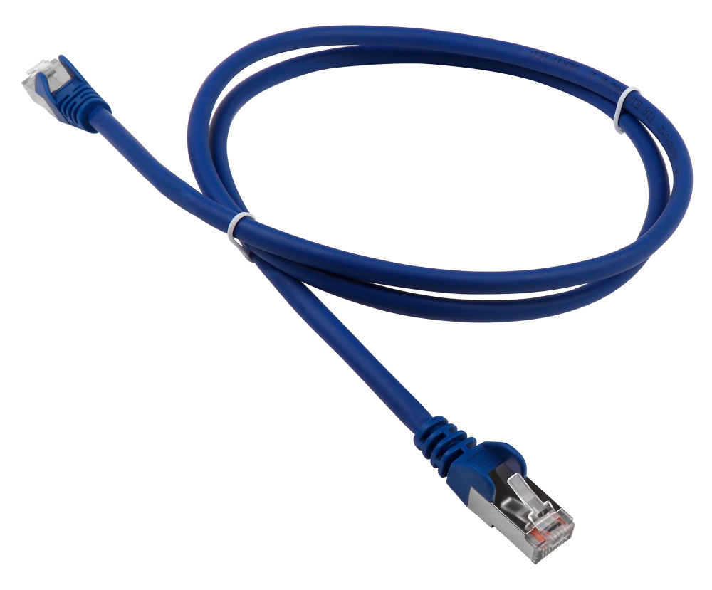Патч-корд Lanmaster LAN-PC45/S5E-0.5-BL FTP RJ-45 вил.-вилка RJ-45 кат.5E 0.5м синий LSZH
