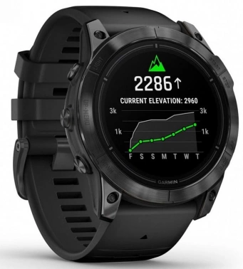 Смарт-часы Garmin Epix Pro gen.2 51мм 1.4" AMOLED корп.серый рем.черный (010-02804-21)