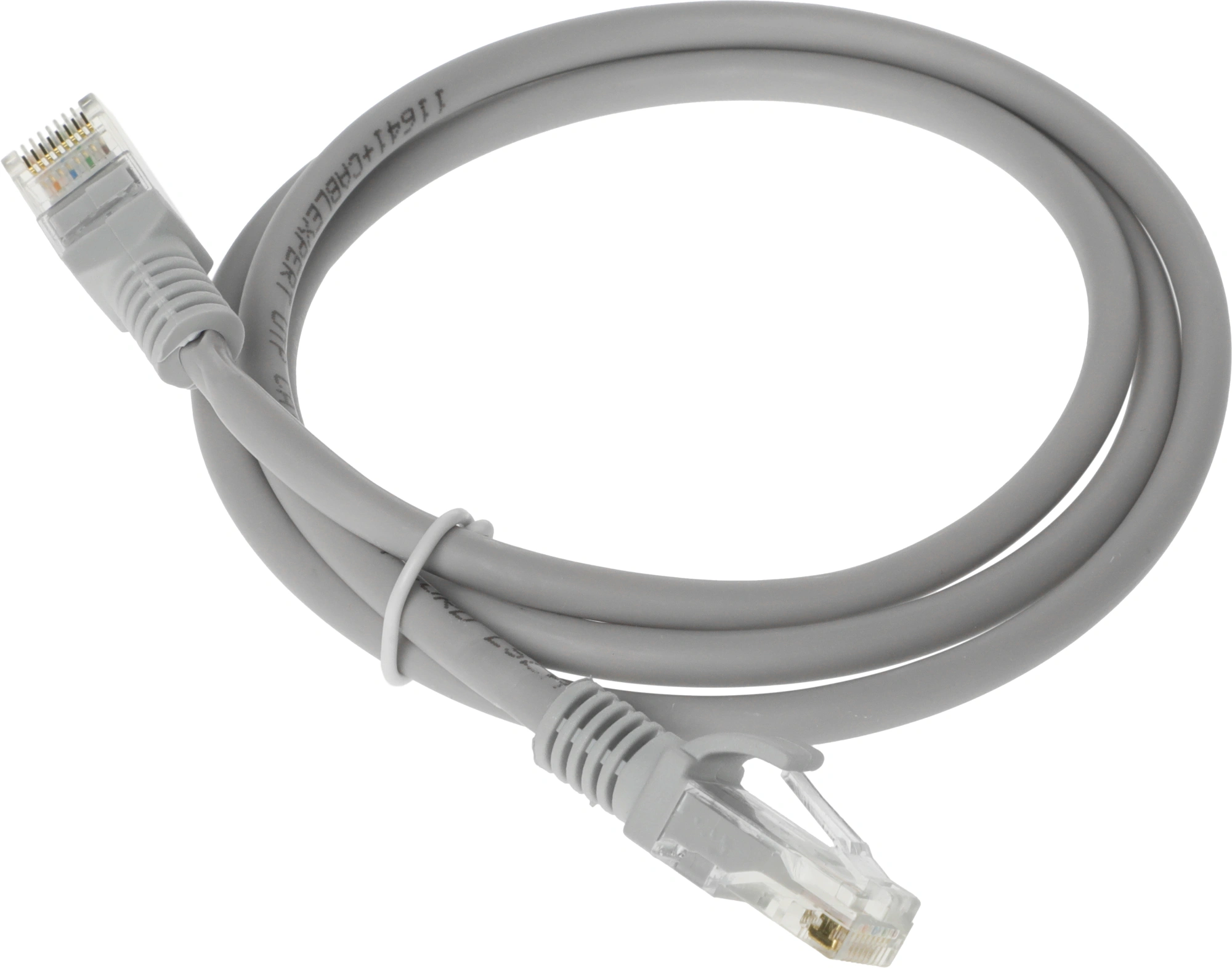 Патч-корд Cablexpert PP31-1M 1Гбит/с UTP 4 пары cat.5E Cu molded 1м серый RJ-45 (m)-RJ-45 (m)