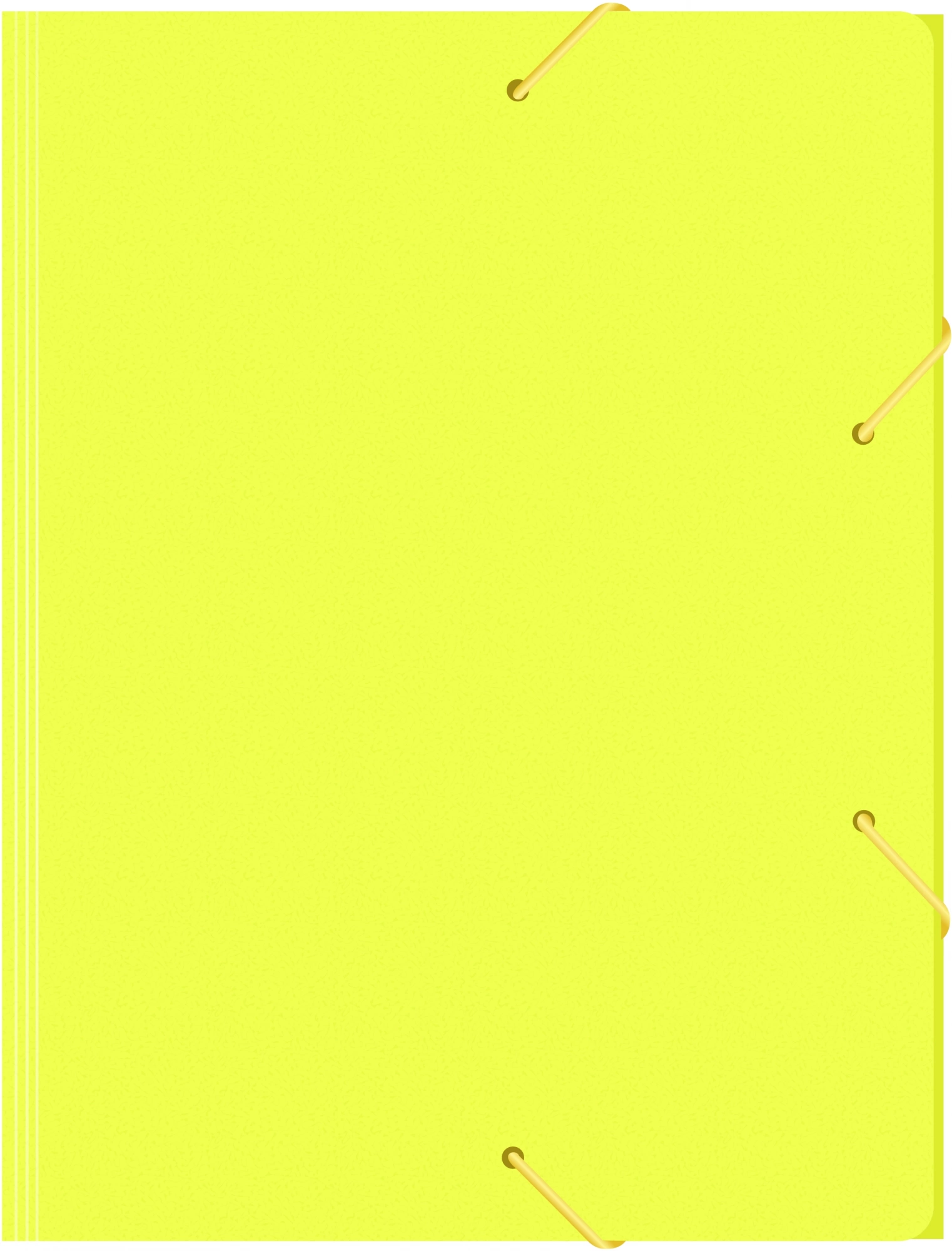 Папка на резинке Бюрократ Double Neon DNE510YEL A4, пластик, корешок 30мм, 0.5мм, желтый