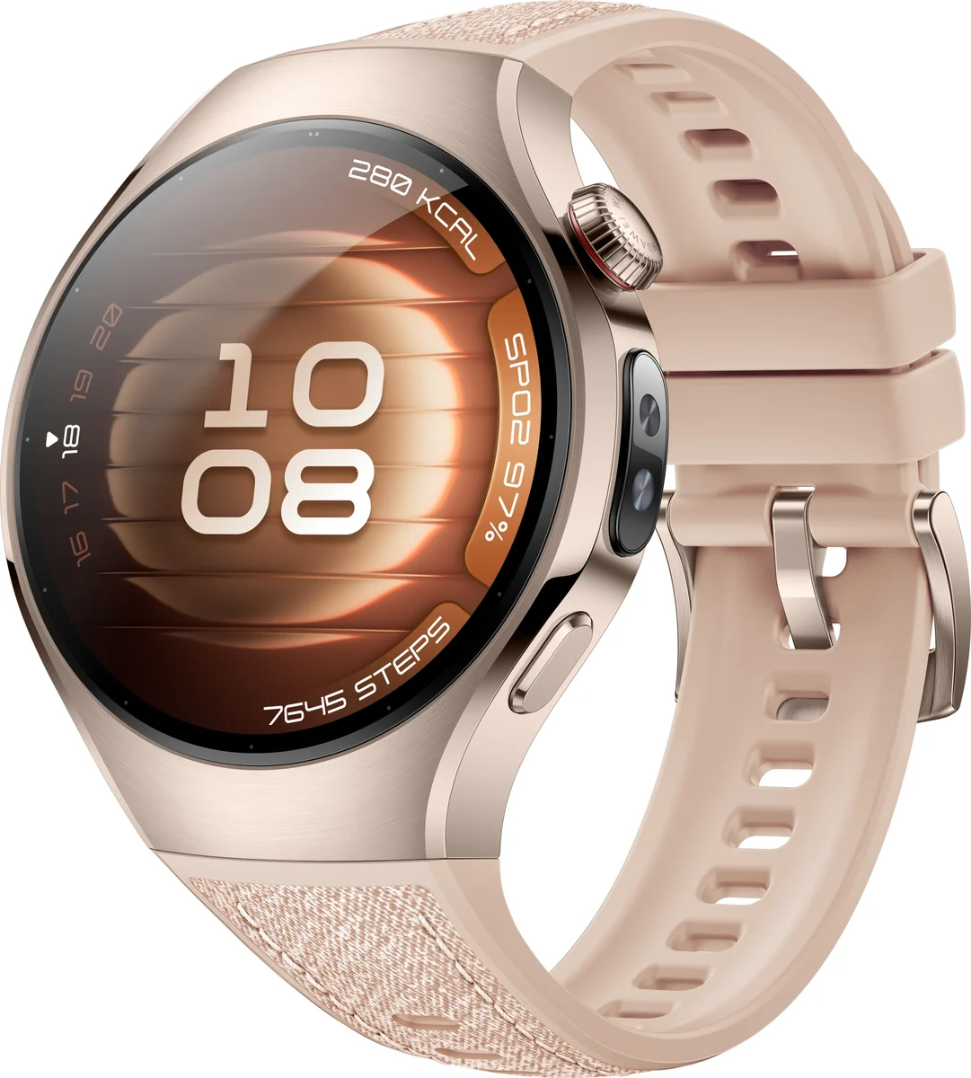 Смарт-часы Huawei Watch 5 Soc-L29L 42мм 1.38" AMOLED корп.бежевый рем.бежевый разм.брасл.:120-190 мм (55020EVQ)