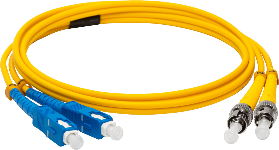 LAN-2ST-2SC/SU-3.0 Коммутационный шнур оптический Lanmaster Duplex ST/SC (UPC) OS2 9/125 LSZH 3м цвет: жёлтый