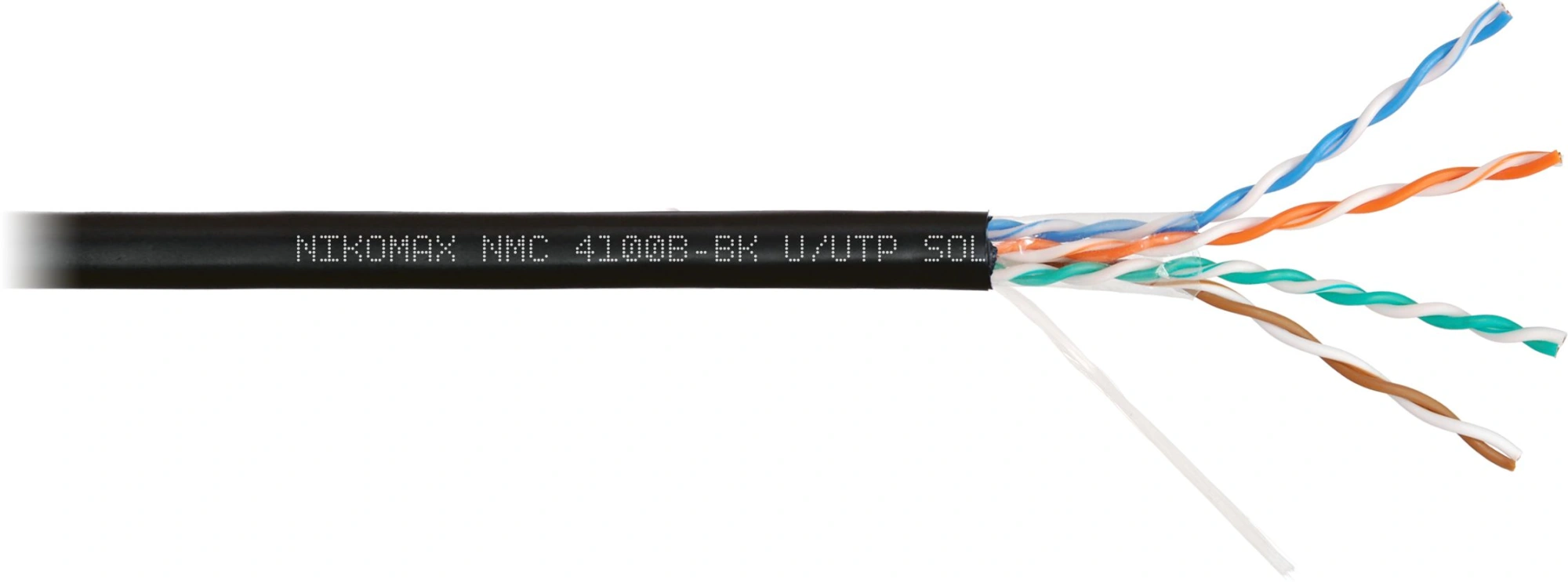 Кабель информационный Nikomax NMC 4100B-BK кат.5E U/UTP 4 пары PE внешний 305м черный