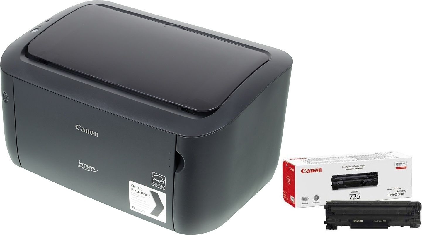Принтер Canon i-SENSYS LBP6030B (черный корпус, лазерный, А4, 18 стр./мин., 150 л., USB)
