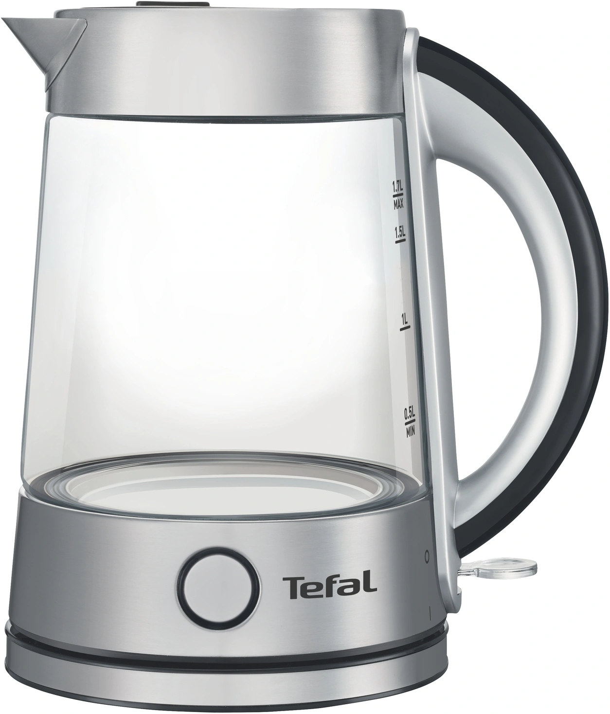Чайник электрический Tefal KI760D30 1.7л. 2400Вт серебристый корпус: стекло/металл/пластик (8010000023)