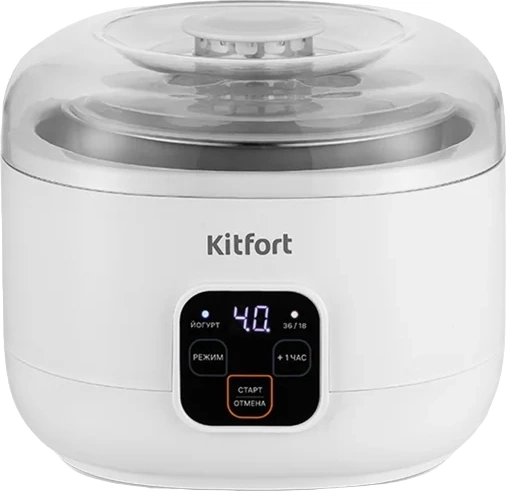 Йогуртница Kitfort КТ-6082 15Вт 1б. 1000мл  упр.:электрон.  белый
