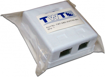 Розетка Lanmaster TWT-SM2-4545/S6-WH настен. RJ45 2 кат.6 STP бел. (упак.:1шт)