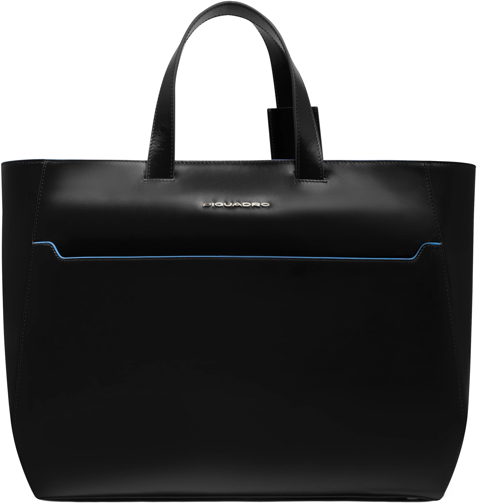 Деловая сумка женская Piquadro Blue Square BD6680B2/N с отделением для ноутбука 15.6" черная натур.кожа