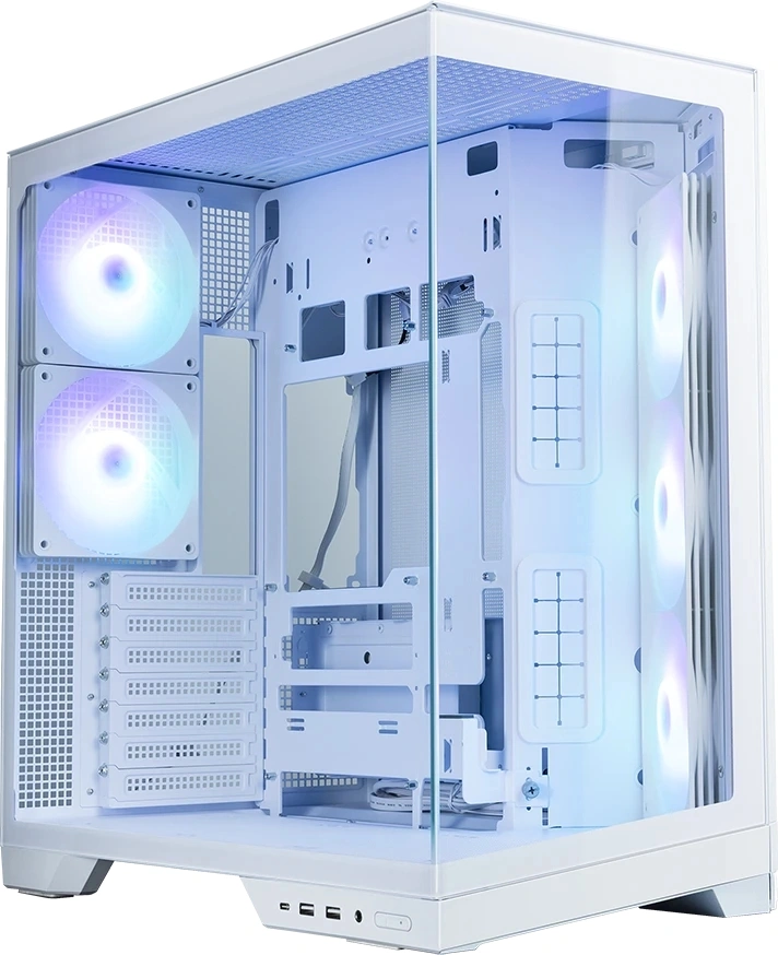 Корпус ZALMAN D50, ATX, WHITE, WINDOW, 1xCombo (2.5'' or 3.5''), 2x2.5'', 2x3.5'', 1xUSB TYPE-C, 2xUSB3.0, SIDE 3x120 ARGB, REAR 2x120 ARGB