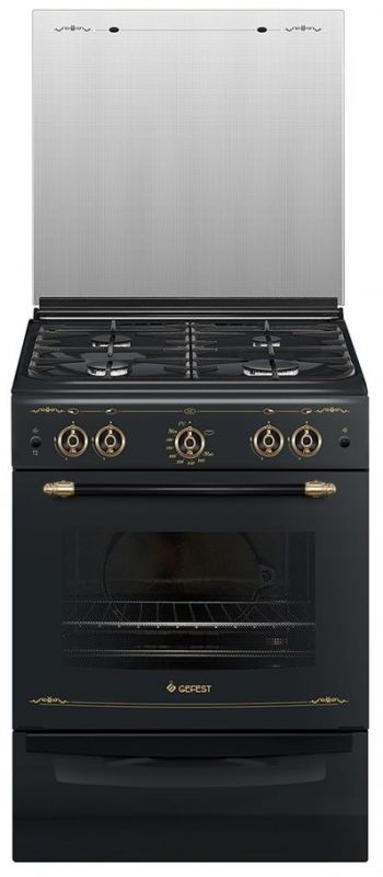 Плита газовая Gefest ПГ 6100-02 0187 черный, конфорок 4 шт, духовка 52 л, 60 см x 85 см x 60 см