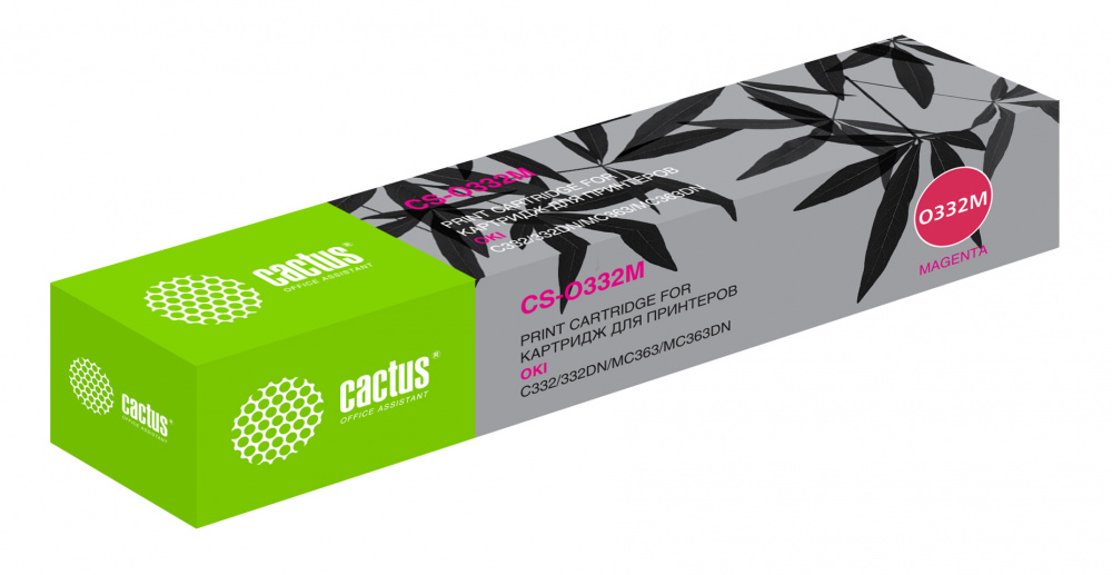 -/ Картридж лазерный Cactus 46508734 CS-O332M 46508734 пурпурный (3000стр.) для Oki C332/MC363