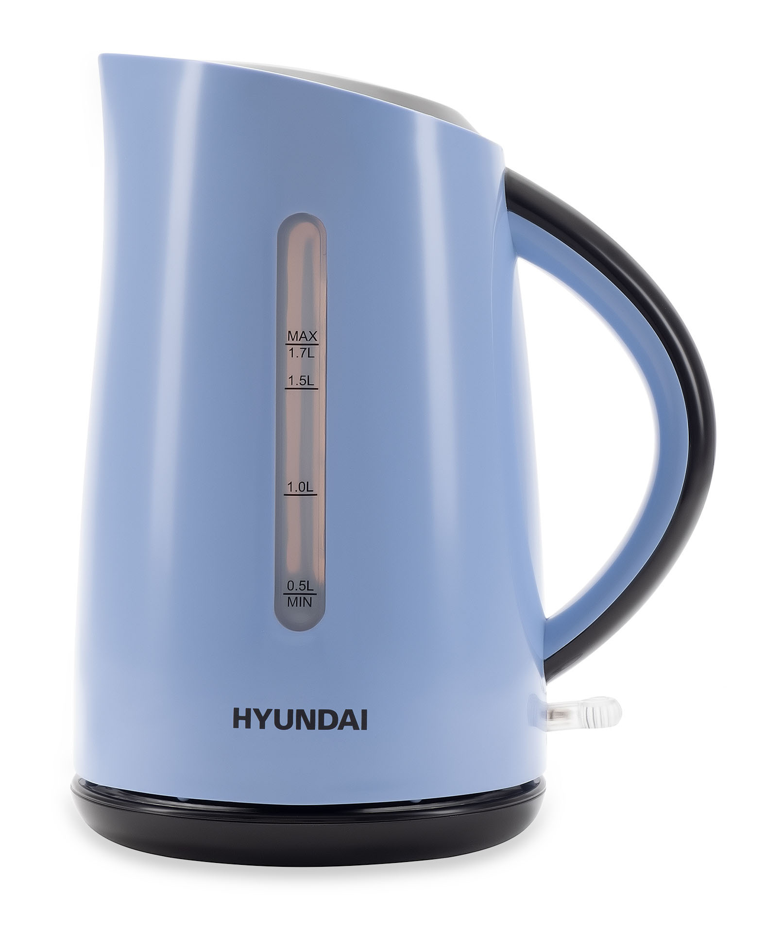 Чайник электрический Hyundai HYK-P2028 1.7л.  2200Вт  голубой/серый  корпус: пластик