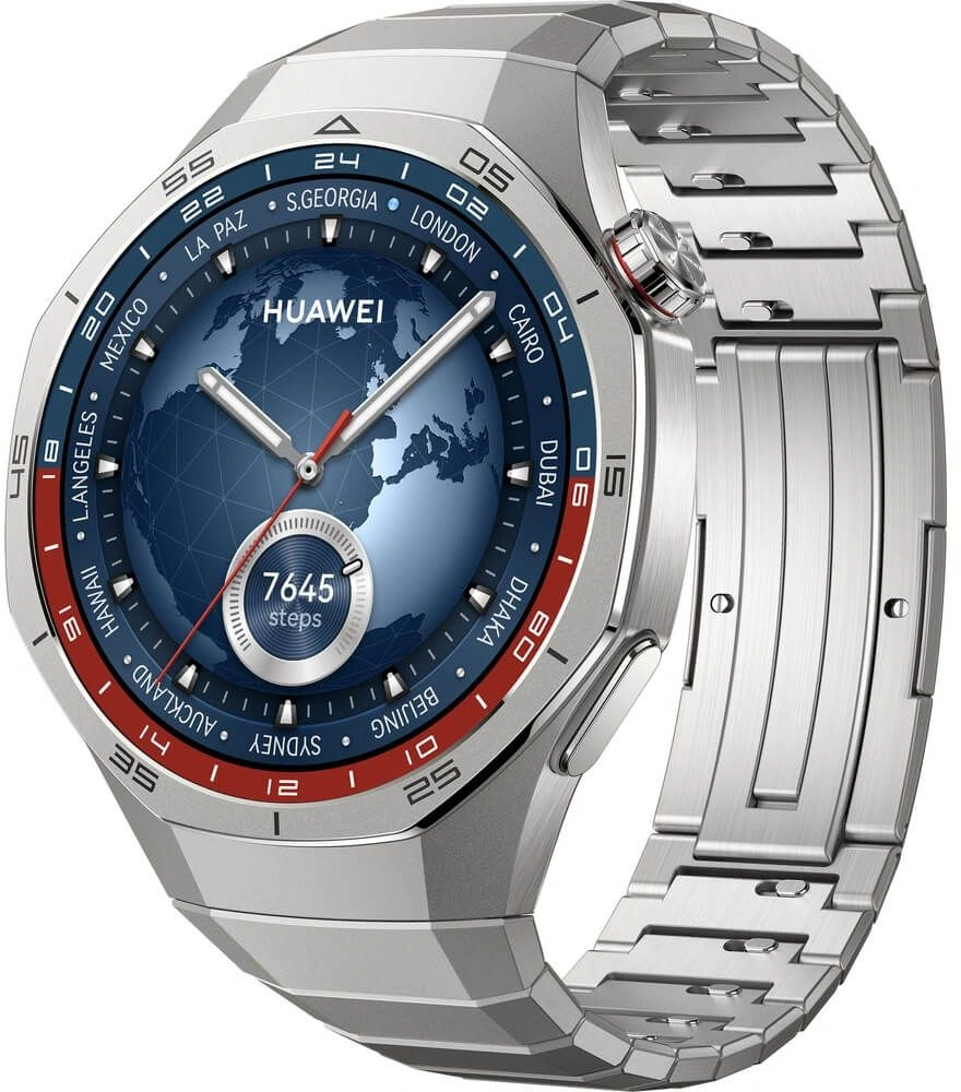 Смарт-часы Huawei Watch GT 5 Pro Vili-B29M 46.3мм 1.43" AMOLED корп.титановый серый рем.серый разм.брасл.:140-210мм (55020DGG)