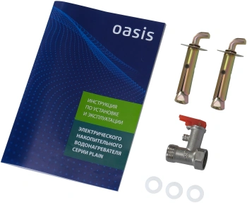 Водонагреватель Oasis 30А 2кВт 30л электрический настенный/серый