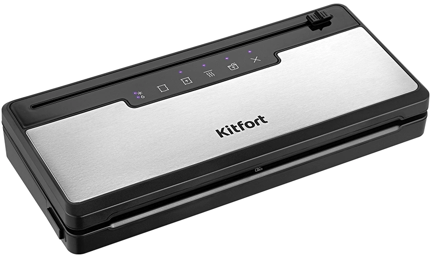 Вакуумный упаковщик Kitfort КТ-1555 110Вт 0.6Бар шир.пак.:30см серебристый/черный