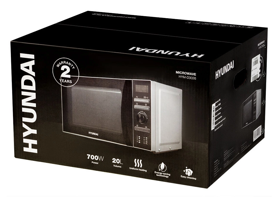 Микроволновая Печь Hyundai HYM-D3026 20л. 700Вт серебристый