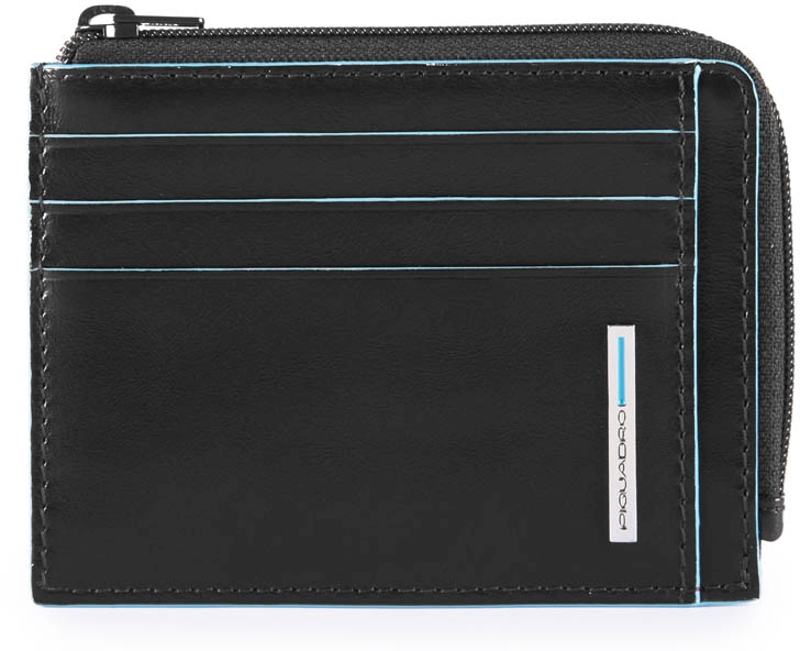 Чехол для кредитных карт Piquadro Blue  Square  PP4822B2R/N  черный натур.кожа