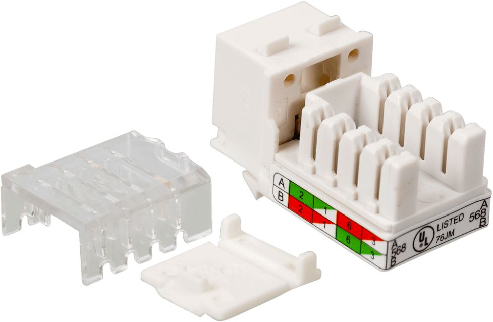 Модуль Lanmaster LAN-OK45U5E/90N-WH информ. Keystone RJ45 кат.5E UTP бел. (упак.:1шт)