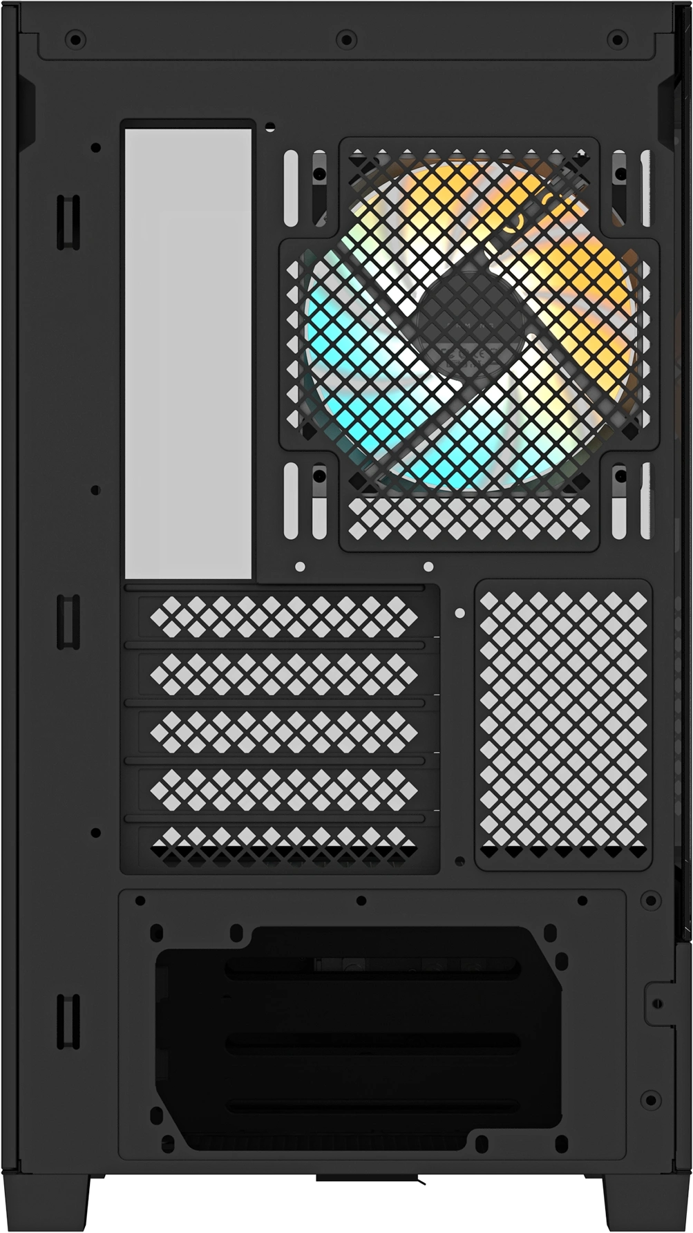 Корпус Gigabyte C201 Panoramic GB-C201P (черный, mATX, 3xFan, 2xUSB 3.2, закаленное стекло, VGA до 410мм, Cool до 195мм, пылевой фильтр)