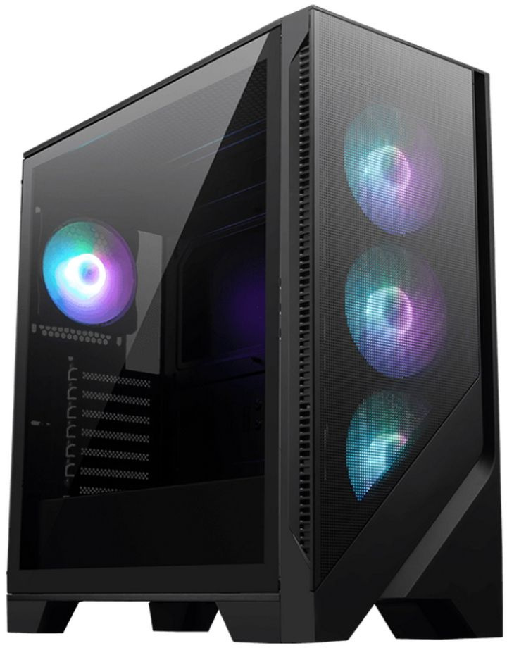 Корпус для ПК MSI - Forge 320R, mITX, mATX, ATX, 1х2.5", 2х3.5", 2xUSB3.1, Midi Tower, без БП, цвет чёрный, 306-7G23R21-809