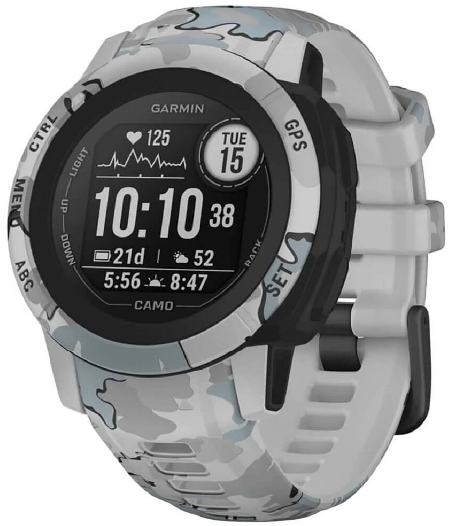 Умные часы Garmin Instinct 2S Camo Edition, 1.1" MIP, Bluetooth, ANT+, 10 ATM, черный / серый / камуфляж