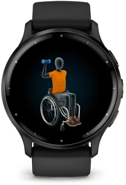 Смарт-часы Garmin Venu 3 45мм 1.4" AMOLED корп.черный рем.черный разм.брасл.:135-200мм (010-02784-01)