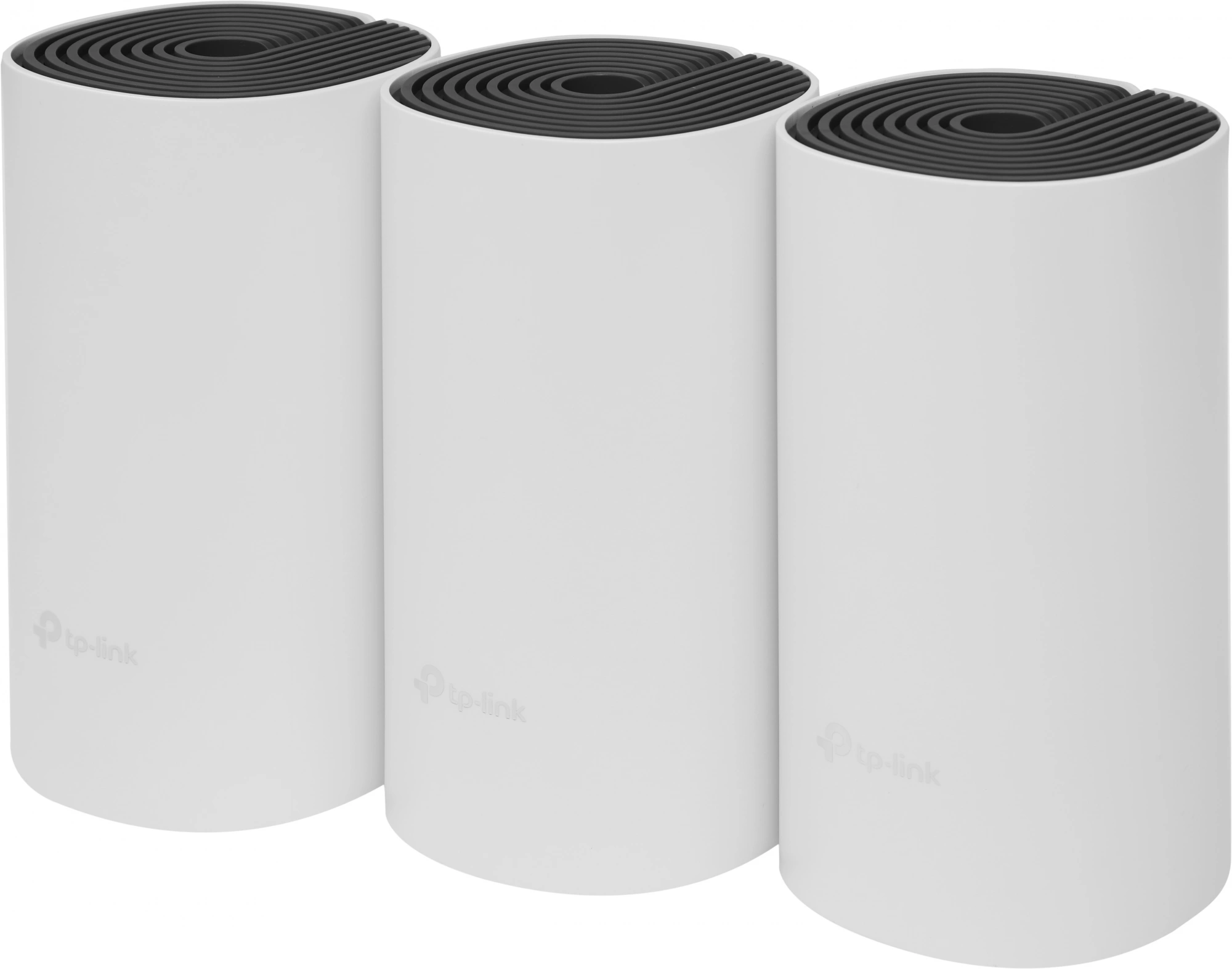 Домашняя Mesh Wi-Fi система TP-Link Deco E4 (3-Pack), 1167 Мбит/с (5 ГГц: до 867 Мбит/с + 2,4 ГГц: до 300 Мбит/с), 2 порта 100 Мбит/с, 2 встроенные антенны на каждом модуле Deco