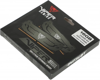 Память DDR4 2x8Gb 3600MHz Patriot PVS416G360C7K Viper Steel RTL Gaming PC4-28800 CL17 DIMM 288-pin 1.35В dual rank с радиатором Ret