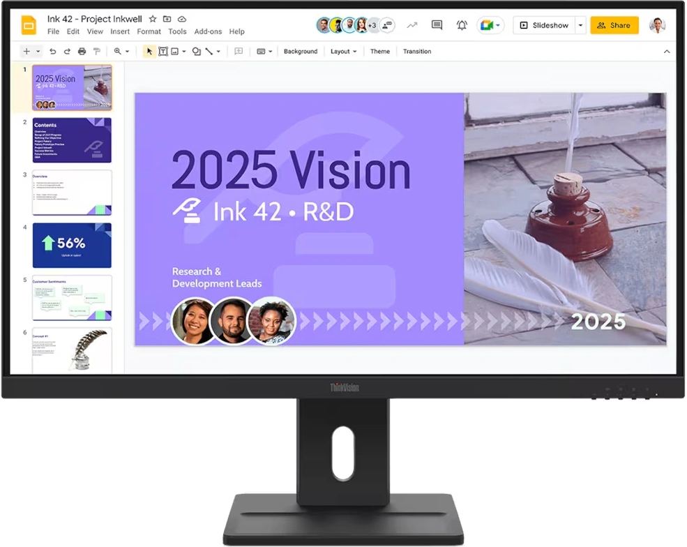Монитор Lenovo 27" ThinkVision E27Q-40 черный IPS LED 4ms 16:9 HDMI M/M матовая HAS Piv 1500:1 350cd 178гр/178гр 2560x1440 100Hz DP QHD 6.2кг