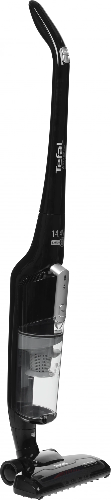 Пылесос вертикальный Tefal TY6545RH черный, питание от аккумулятора, уборка сухая, пылесборник 0.65 л