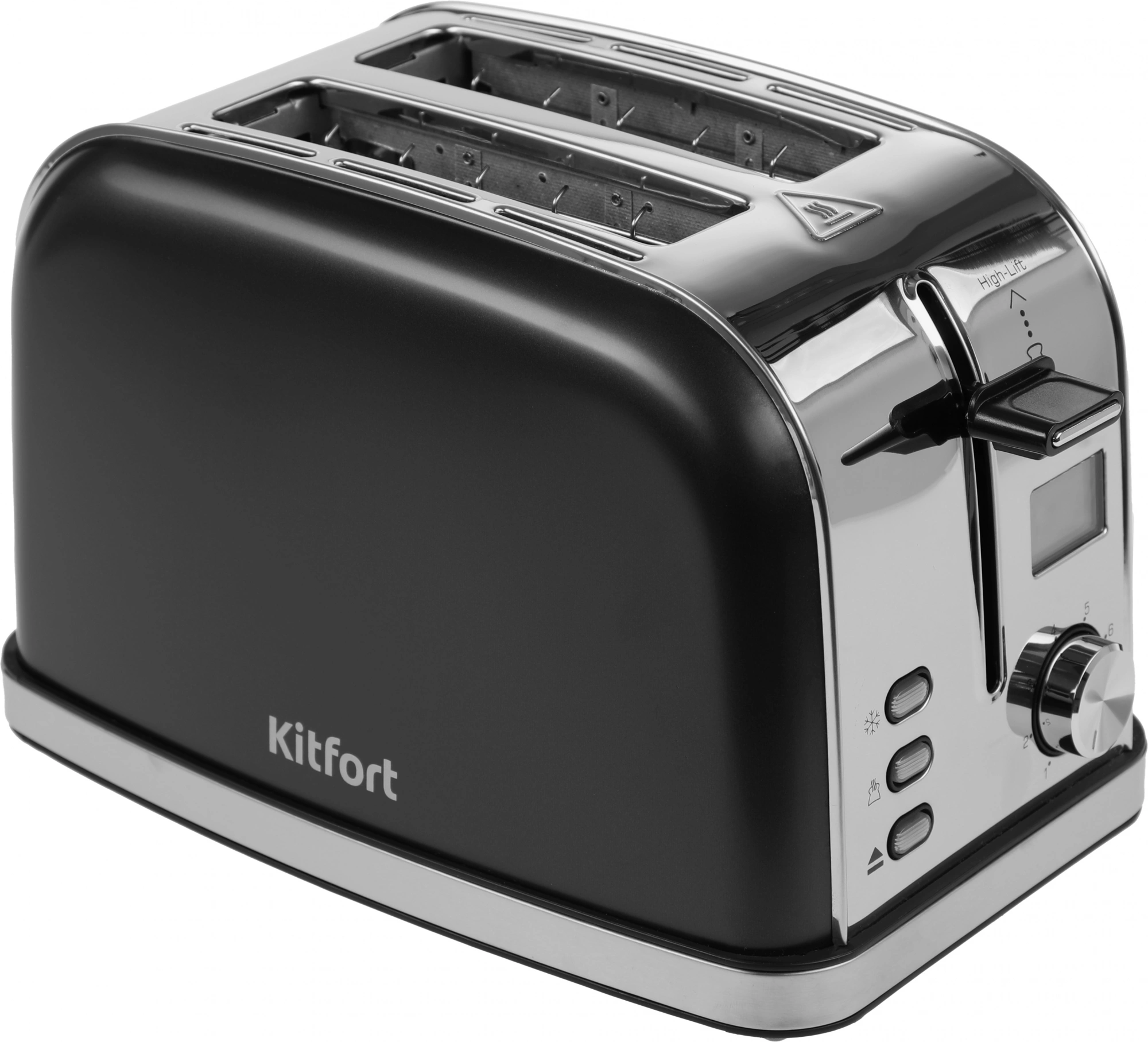 Тостер Kitfort КТ-2036-5 / Мощность: 800-950 Вт.Ёмкость: 2 тоста одновременно,графит.