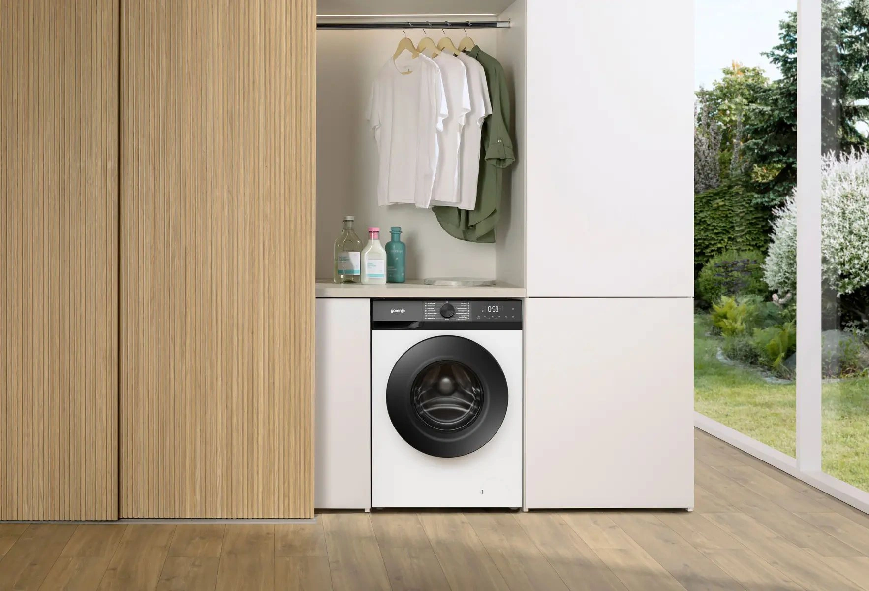 Стиральная машина Gorenje WD2G2P854A3C2/C, с фронтальной загрузкой, 8кг, 1400об/мин, с паром, с сушкой, инверторная