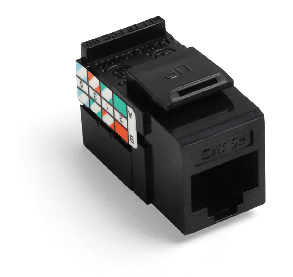 Модуль Brand-Rex GigaMax 5G108-RE5 информ. Keystone RJ45 кат.5E UTP черн. (упак.:1шт)
