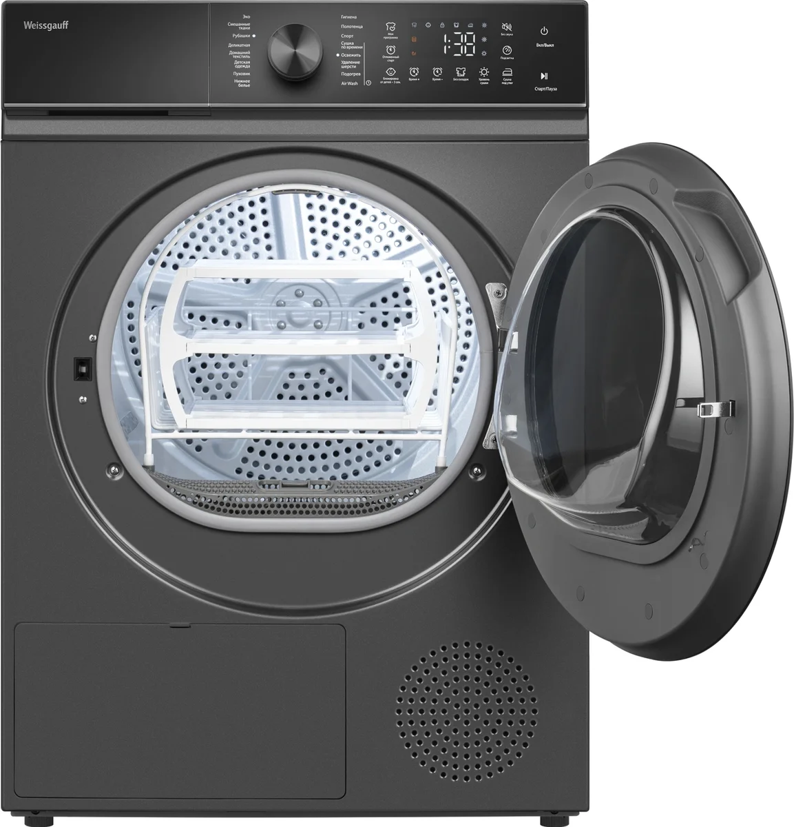 Сушильная машина Weissgauff WD 5910 Heat Pump Deep Grey кл.энер.:A++ макс.загр.:10кг  темно-серый  (439033)