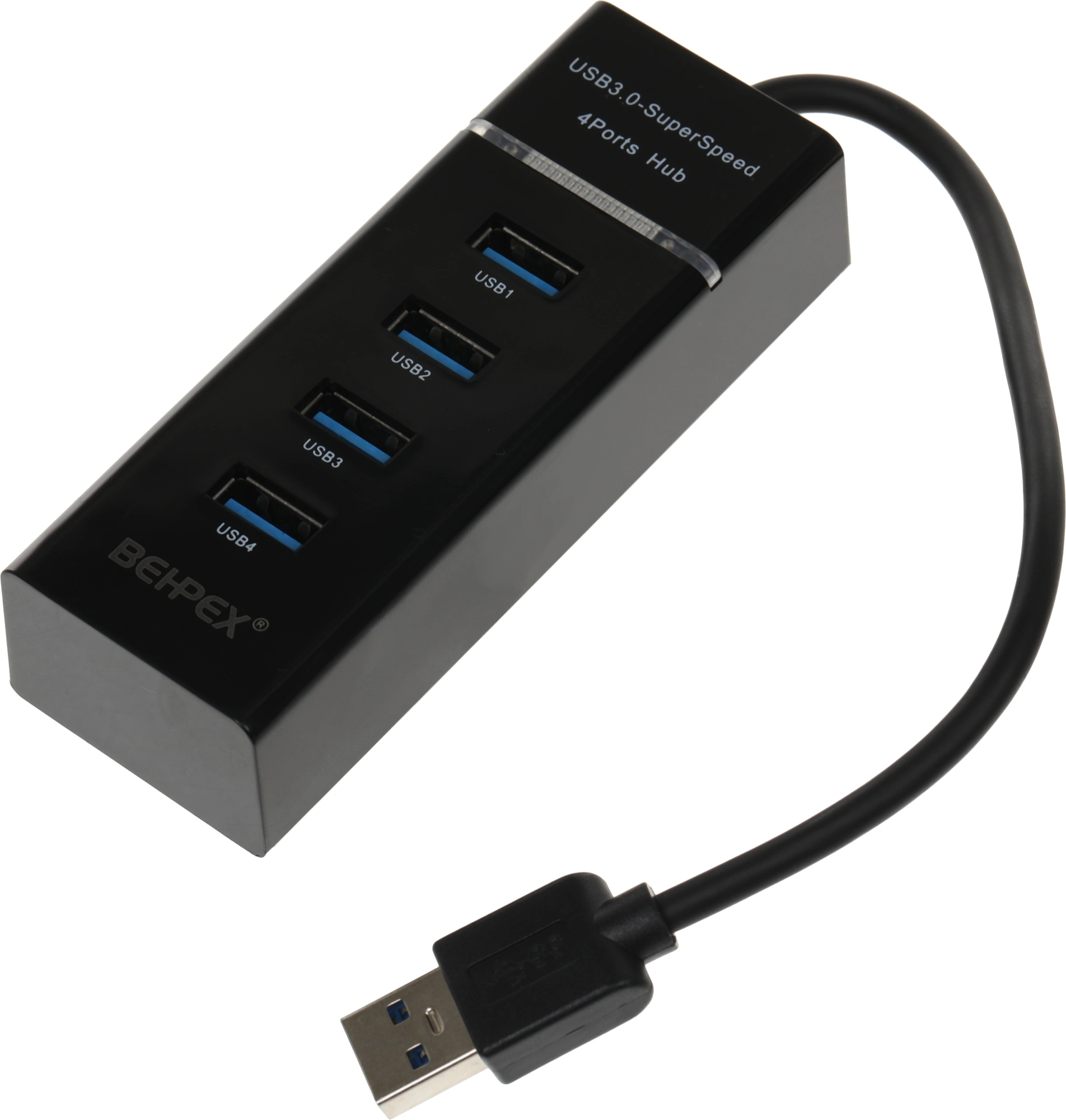 Разветвитель USB 3.0  BHP-P104 4порт. черный