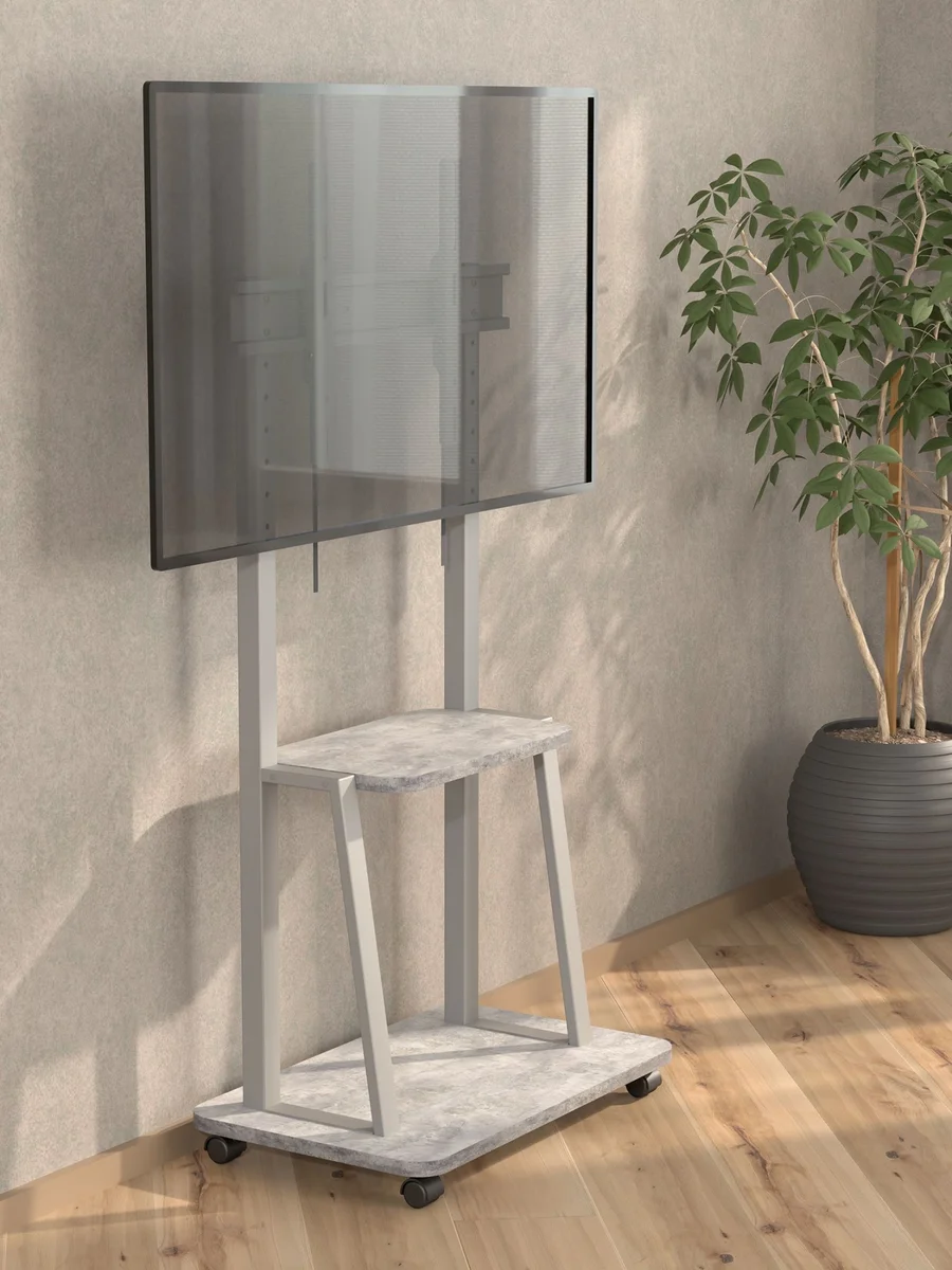 Стойка для телевизора Holder PR-108 серый/сланец 32"-65" макс.40кг напольный мобильный