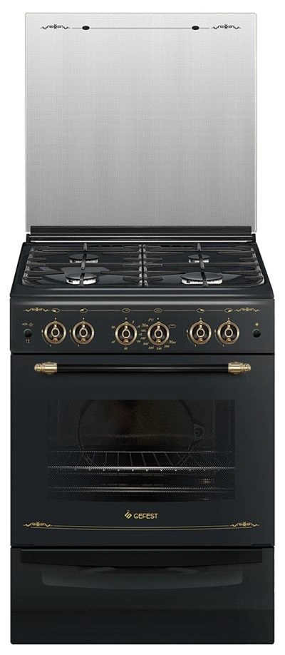 Плита газовая Gefest ПГ 6100-02 0183 черный, конфорок 4 шт, духовка 52 л, 60 см x 85 см x 60 см