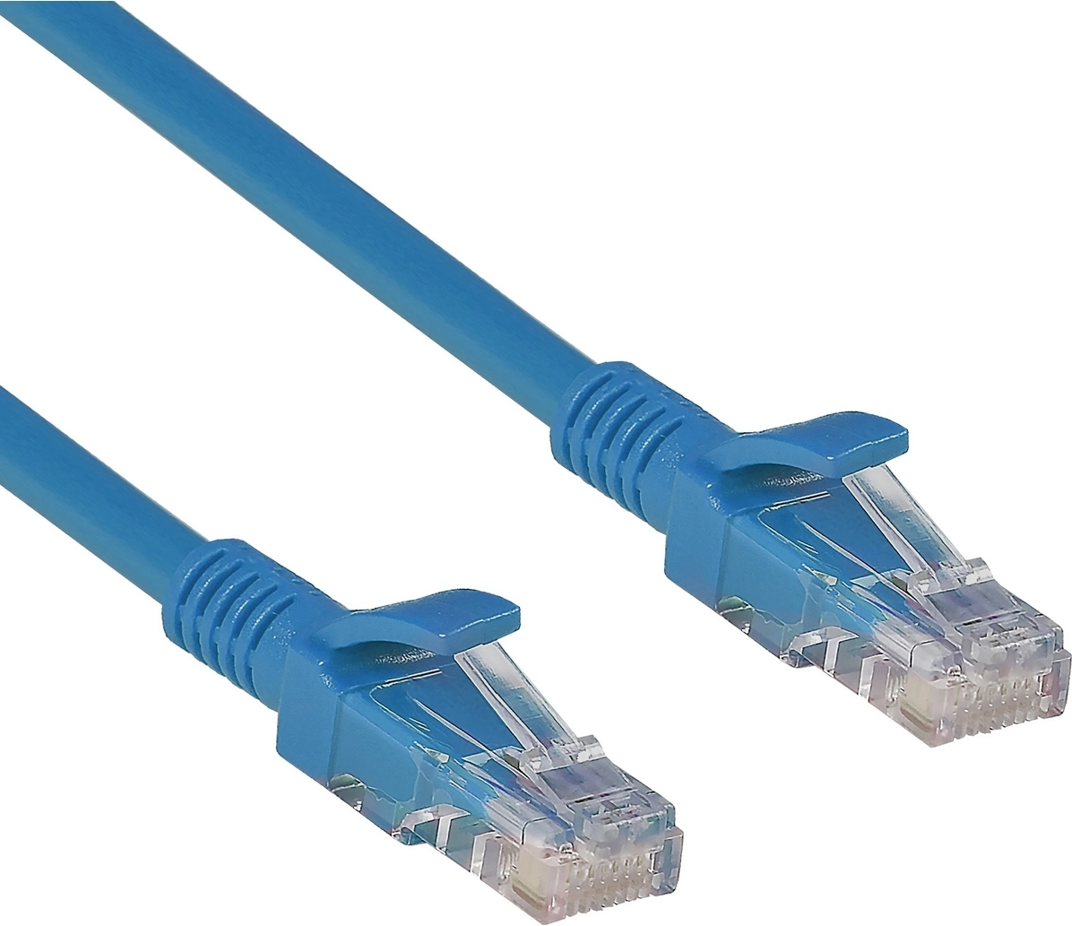Патч-корд Exegate UTP-RJ45-RJ45-5e-0,5M-BL 1Гбит/с UTP 4 пары cat.5E CCA 0.5м голубой RJ-45 (m)-RJ-45 (m) (EX172877RUS)