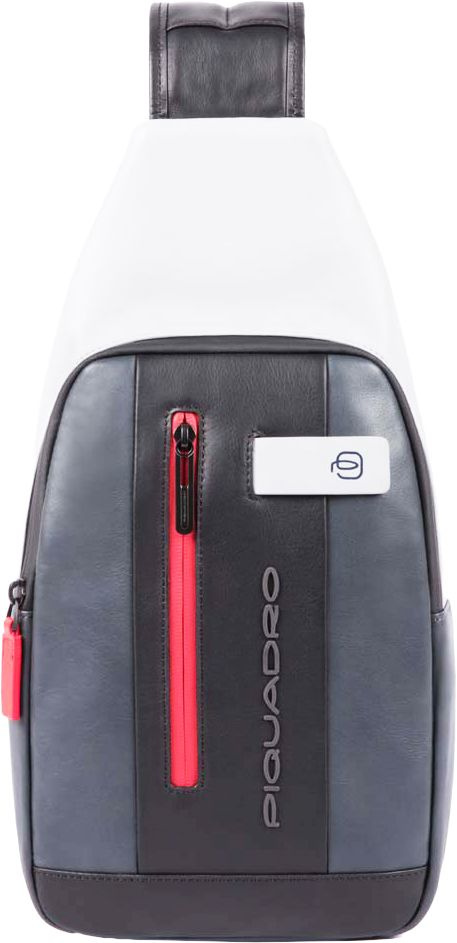 Рюкзак слинг Piquadro Urban CA4536UB00/GRN серый/черный натур.кожа