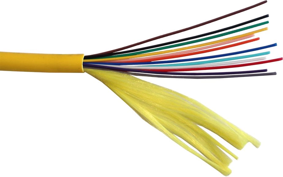 LAN-OFC-DI24-S2-LS Кабель волоконно-оптический Lanmaster Tight Buffer 24хОВ OS2 9/125 LSZH Ø 86мм внутренний небронированный стеклонити 06 кН жёлтый