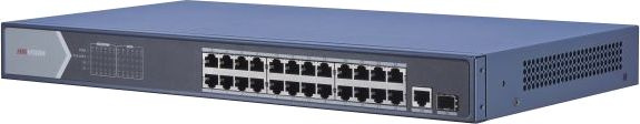 Коммутатор Hikvision DS-3E0526P-E(B) 25x1Гбит/с 1SFP 24PoE+ 270W неуправляемый