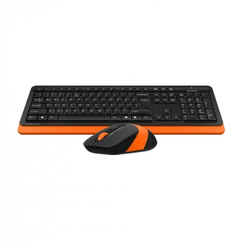 Клавиатура + мышь A4Tech Fstyler FG1010 клав:черный/оранжевый мышь:черный/оранжевый USB беспроводная Multimedia (FG1010 ORANGE)