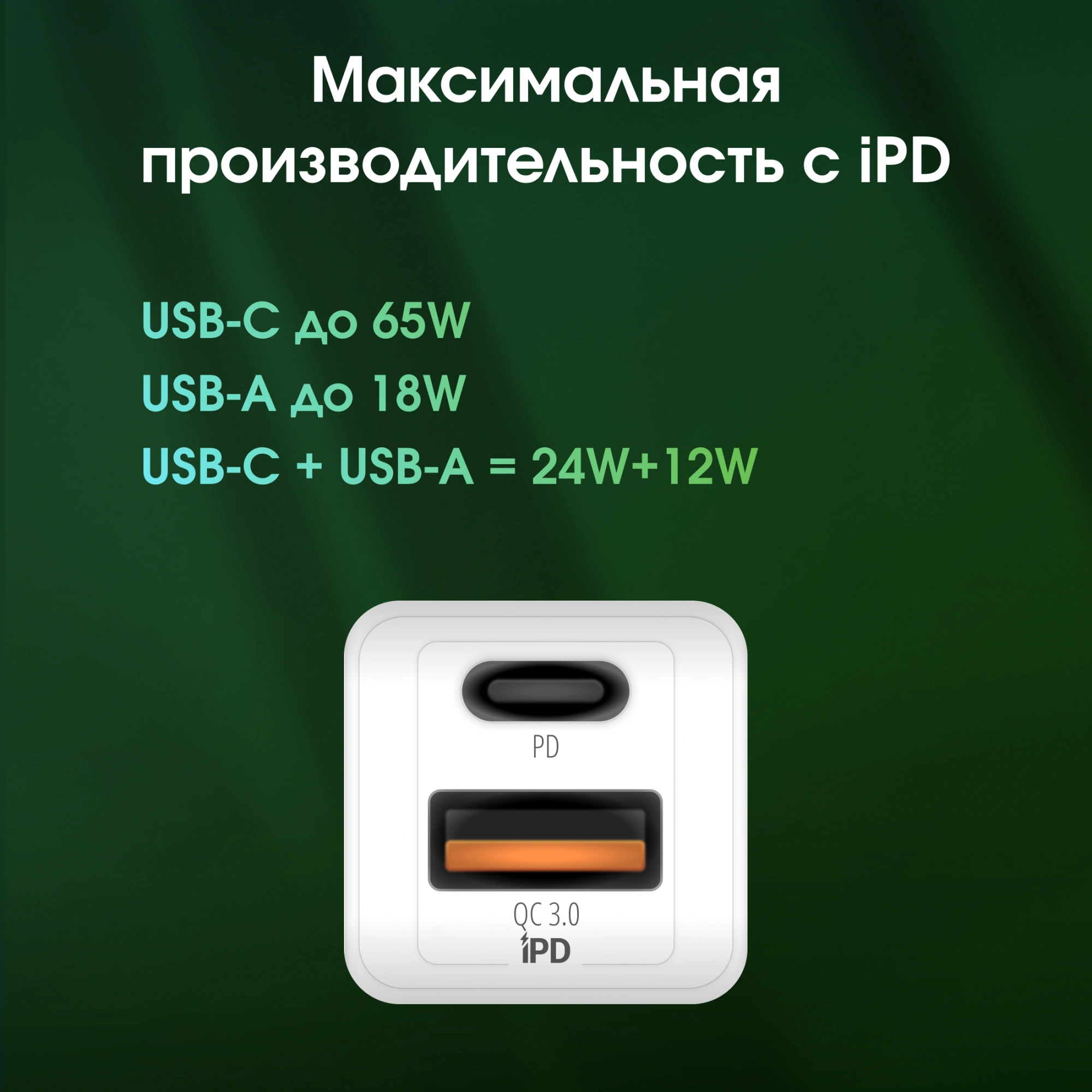 Сетевое зарядное устройство Digma Pro DPW6C 65W 3.25A (PD+QC) USB-C/USB-A универсальное белый (DPW6С6GX11WH)