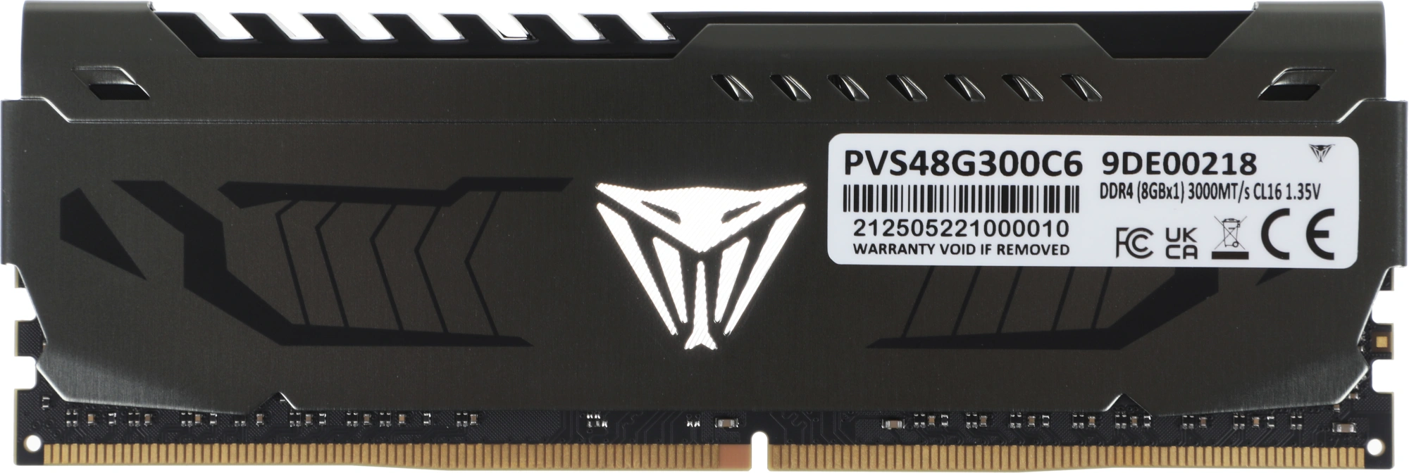 Память DDR4 8Gb 3000MHz Patriot PVS48G300C6 Viper Steel RTL Gaming PC4-24000 CL16 DIMM 288-pin 1.35В single rank с радиатором Ret