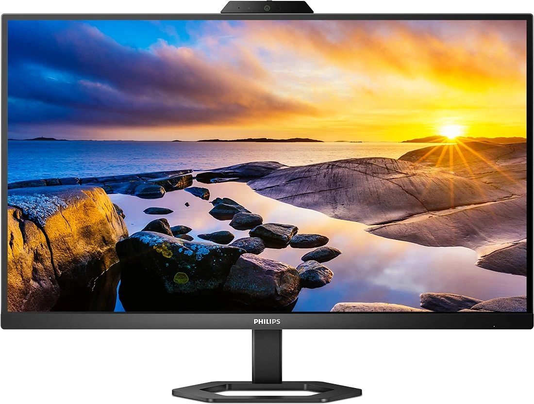 Монитор 27" PHILIPS 27E1N5600H  Black (2560x1440 75Гц IPS LED 16:9 4(1)ms HDMI DP USB-C 3.2 (65W) 4*USB3.3(BC) Mega Infinity DCR 1000:1 178/178 300cd Webcam 5 MP Hello HAS Pivot Tilt Swivel Speakers)