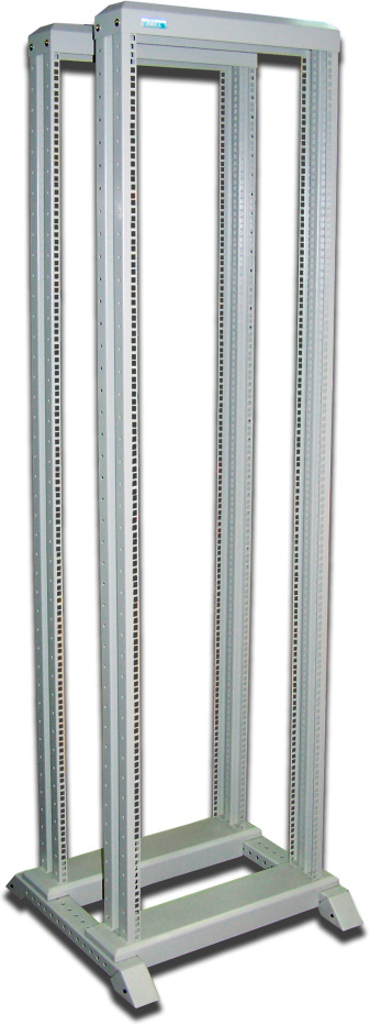 Стойка двухрамная Lanmaster TWT-RACK2-38U-6X6, 38U, 600x600мм, 350кг, серый