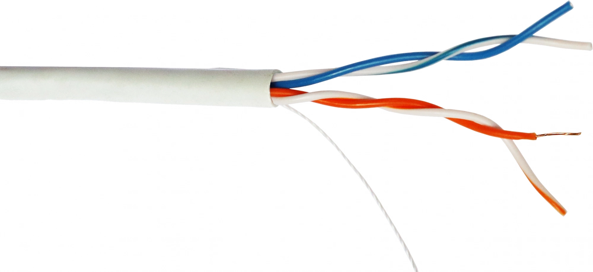 Кабель информационный Lanmaster TWT-5EUTP2-LSZH кат.5е U/UTP не экранированный 2X2X24AWG LSZH внутренний 305м белый	