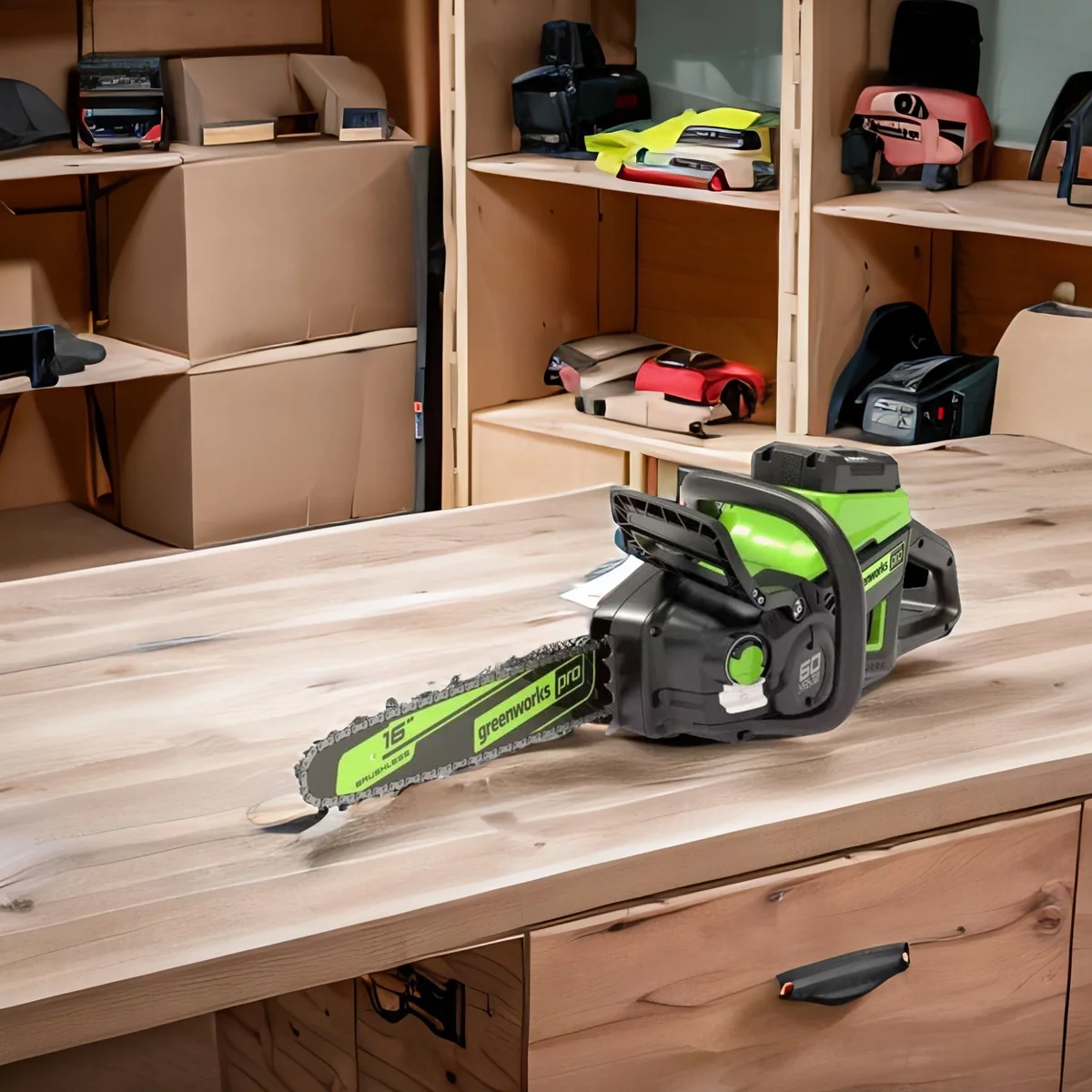 Цепная пила Greenworks GD60CS25 аккум. 2500Вт дл.шины:16" (40cm) (2008907)