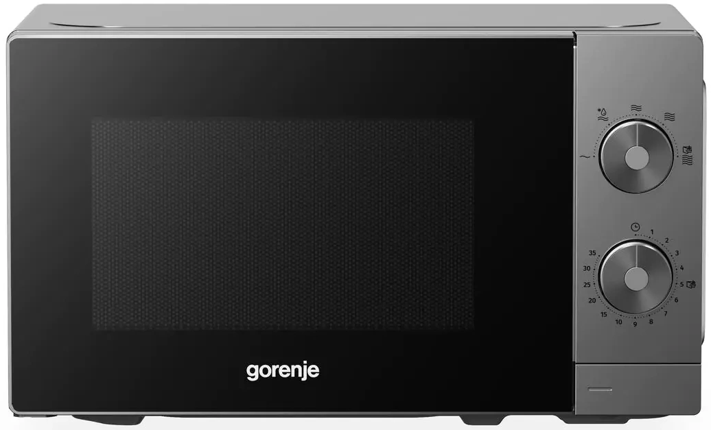 Микроволновая печь Gorenje MO20E1T4 серый/черный, 20 л, 700 Вт, переключатели - поворотный механизм