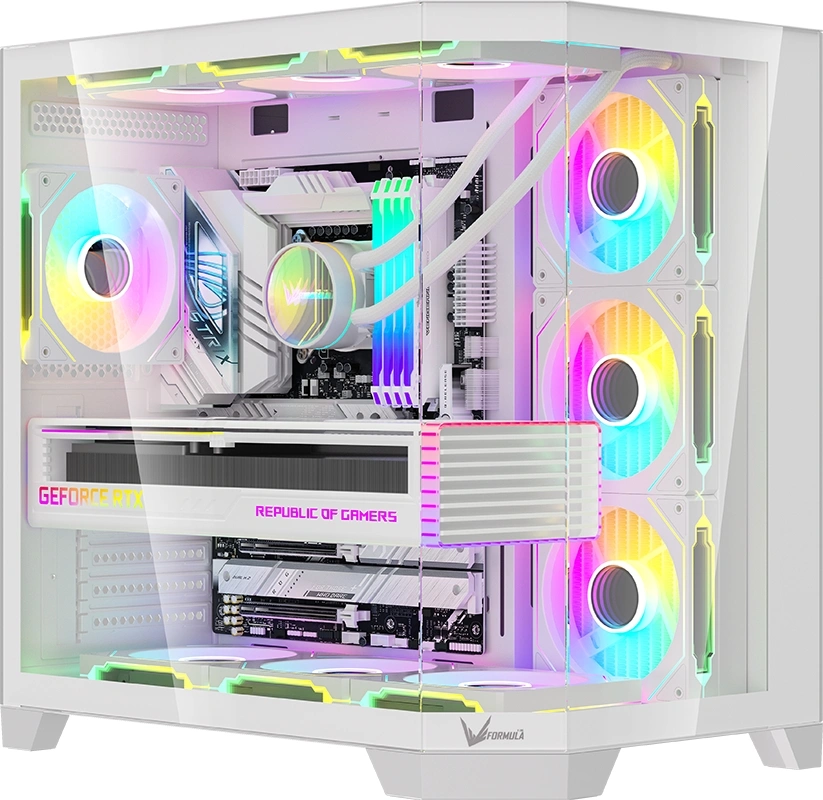Корпус Formula Crystal Z6 Floe белый без БП ATX 2xUSB3.0 audio  bott  PSU